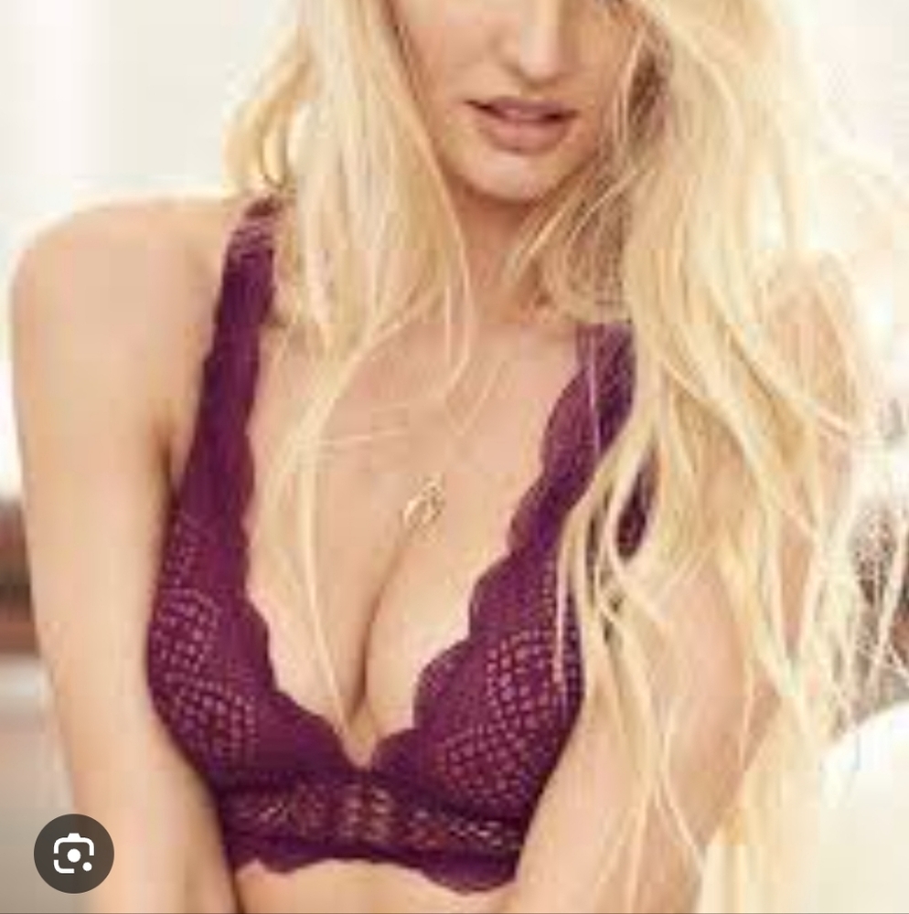Victoria's Secret Burgundy Lace Bralette Medium - Picture 2 of 8